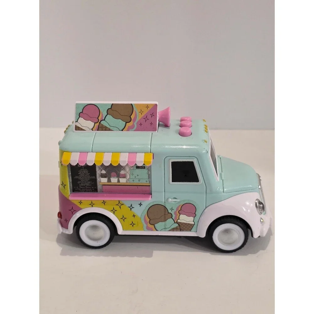 MAXX ACTION ICE CREAM TRUCK TOY FRICTION  MOTOR LIGHTS & SOUNDS (RUBBER TIRES)